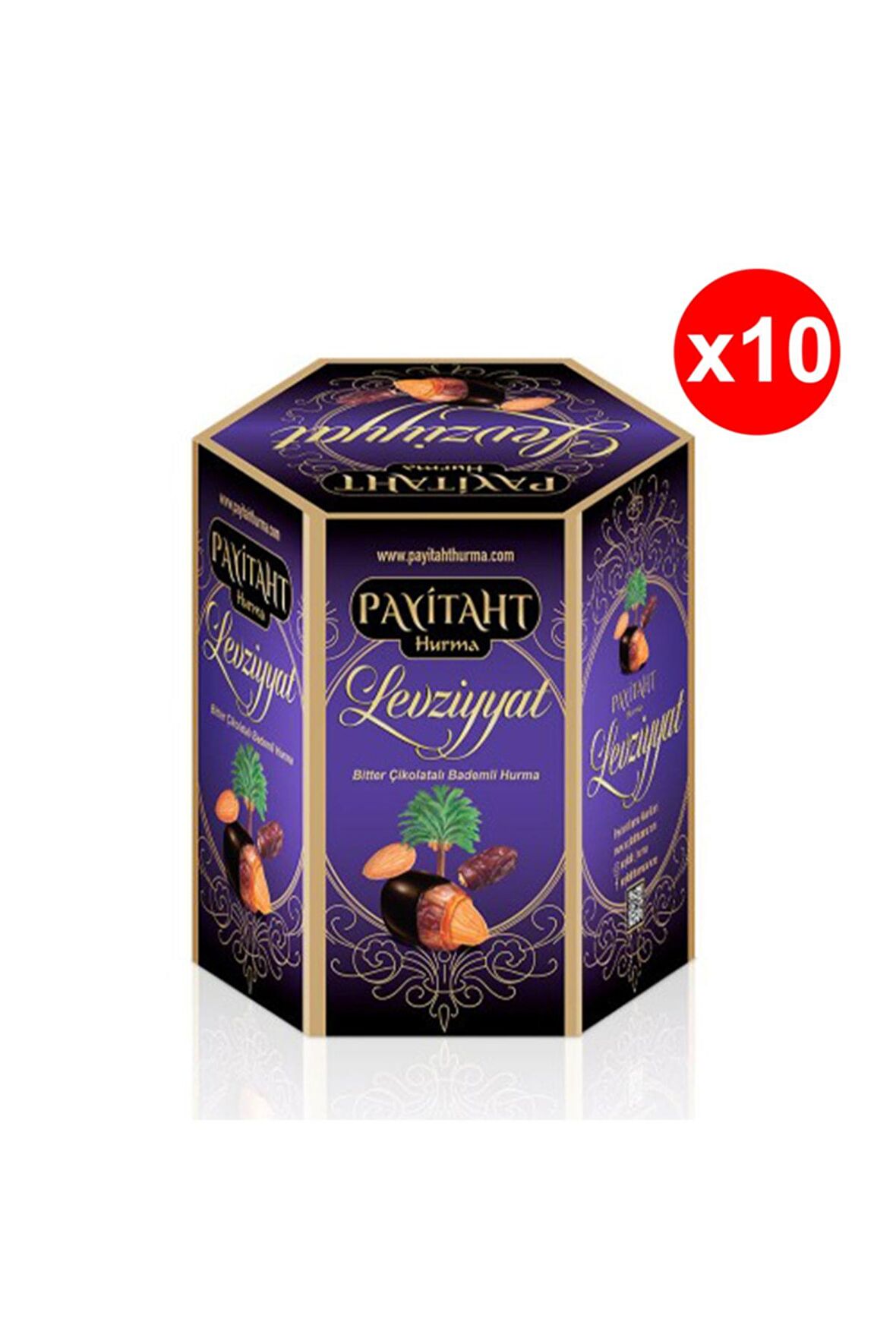 Payitaht Hurma Levziyyat - Bitter Çikolata Kaplı Bademli Hurma 250gr 10x