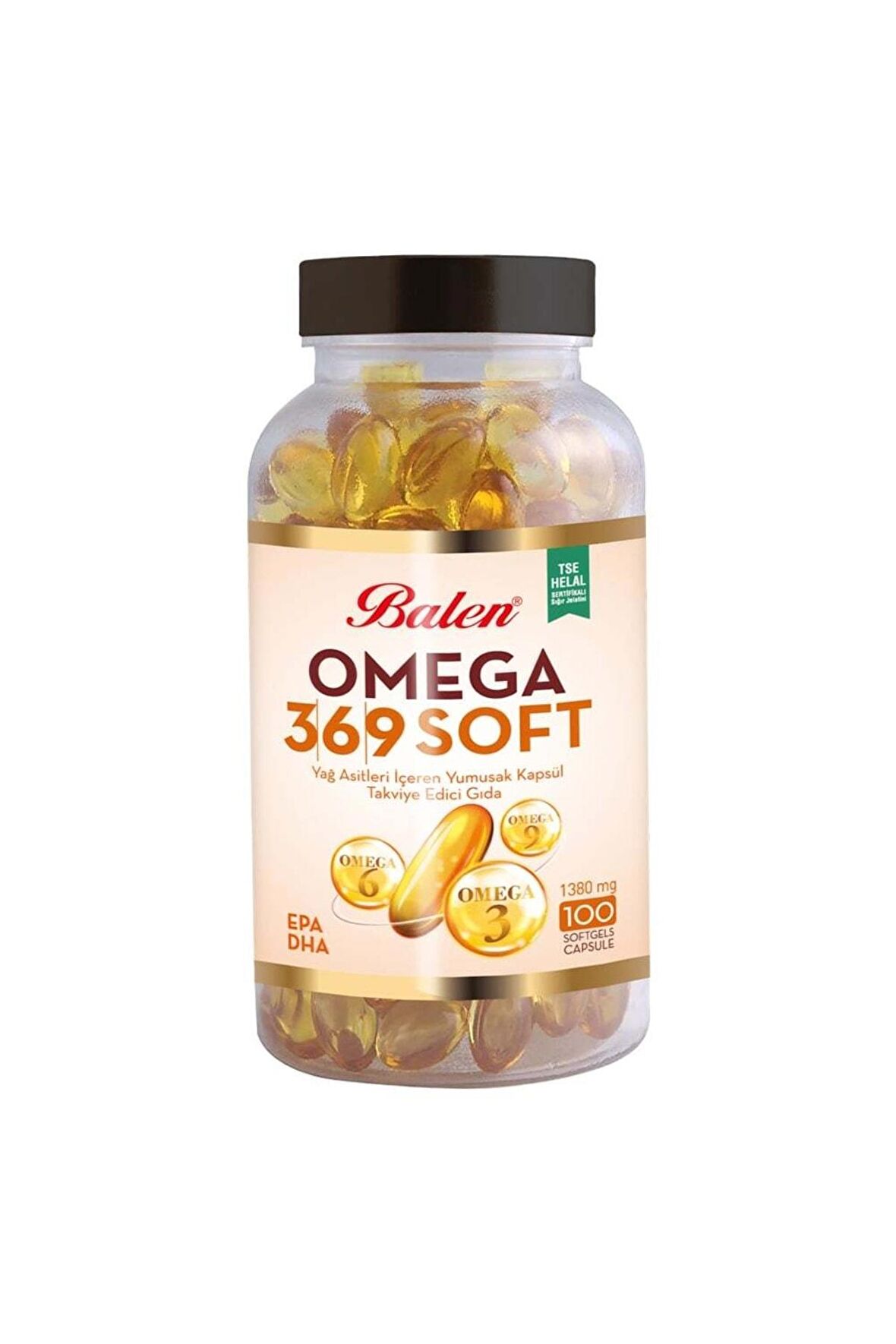 Balen Omega 3,6,9 Soft Yağ Asitleri Içeren Yumuşak Kapsül 1380 Mg*100 Kapsül