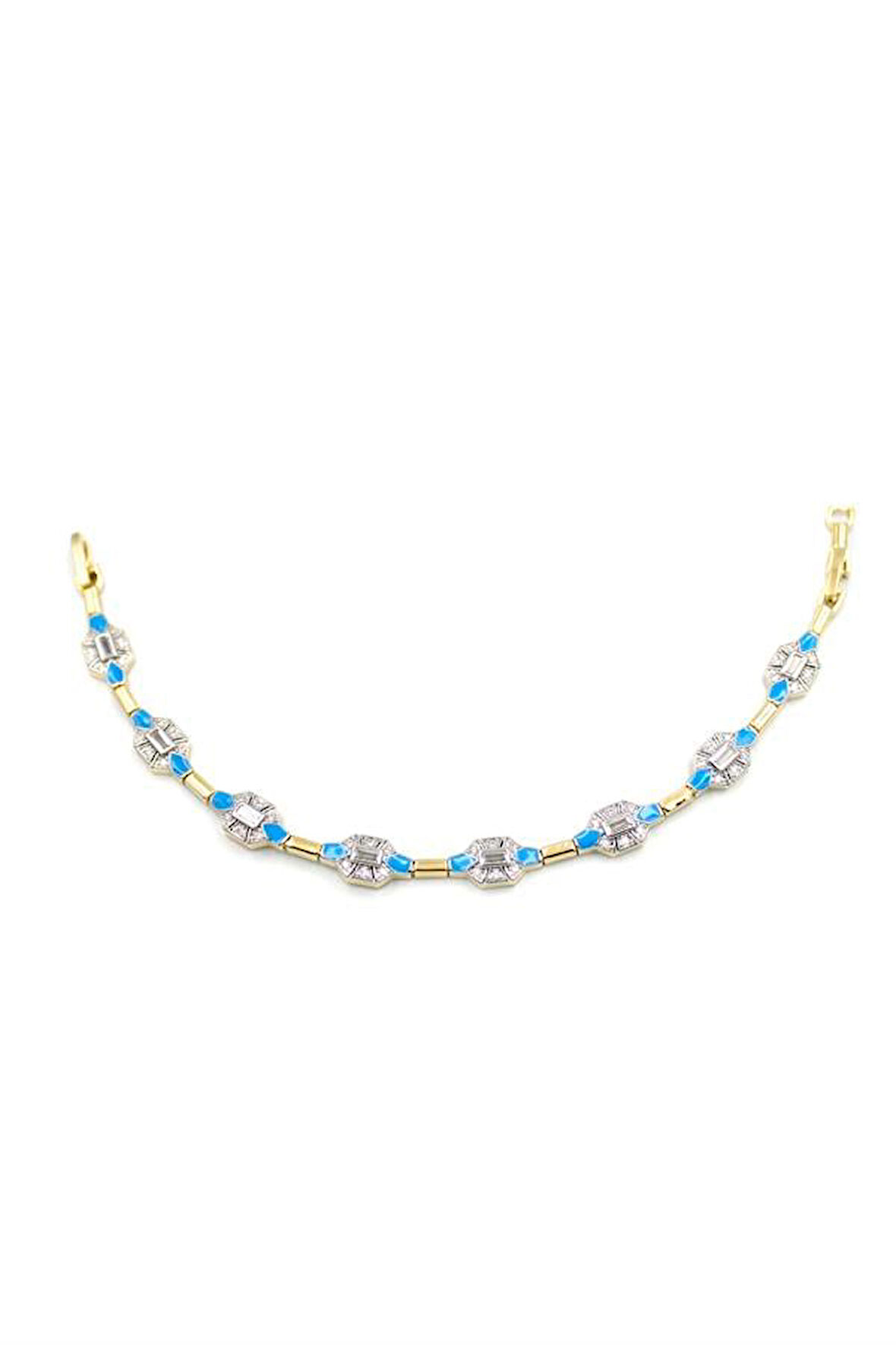 Taşlı Vip Bileklik - Mavi