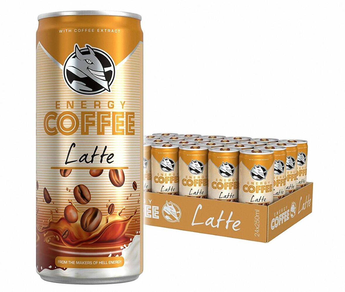 Hell Energy Drink Coffee LATTE 24 Adet X 250 ml