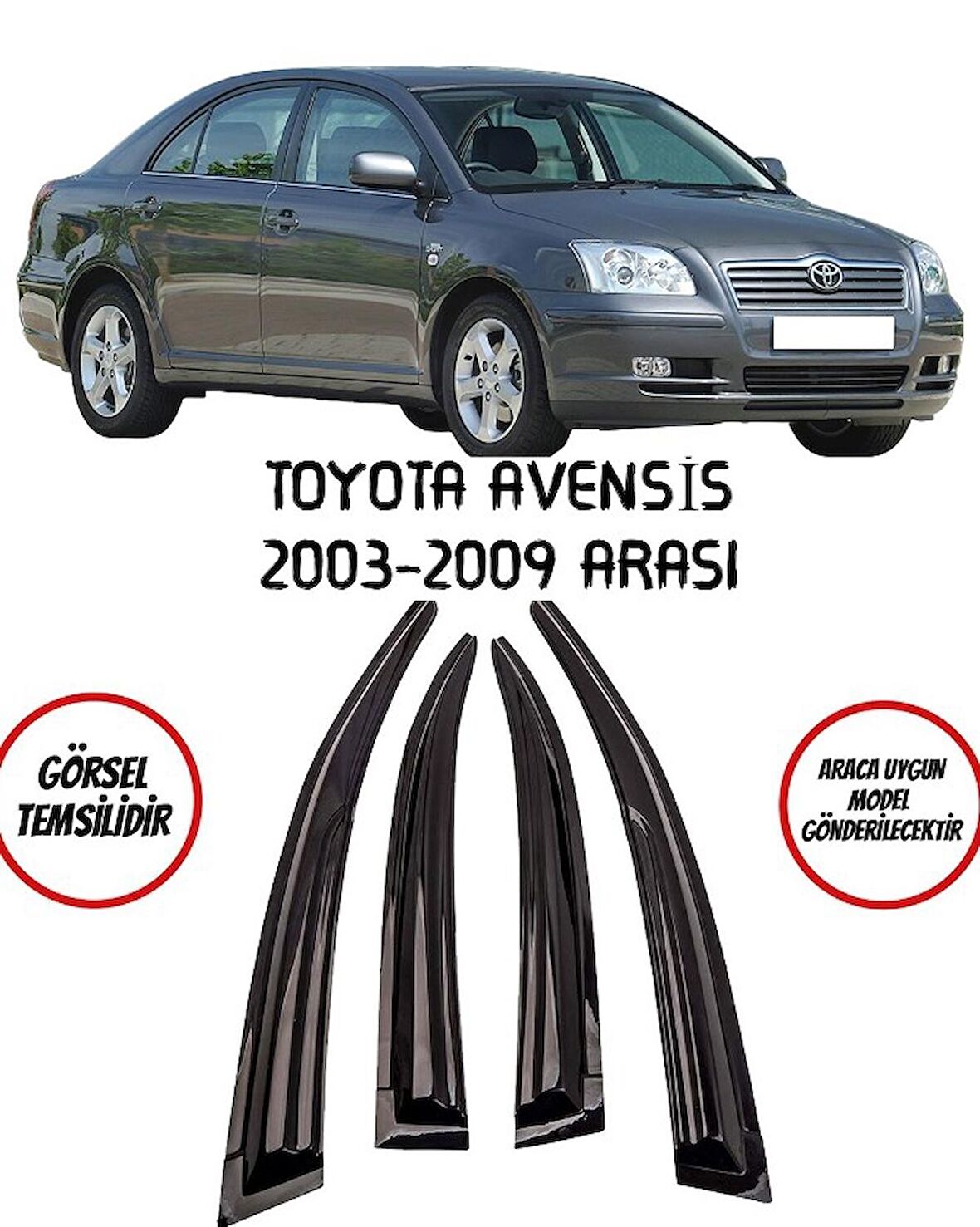 Balp Toyota Avensis Cam Rüzgarlığı 4lü 2003-2009 Arası