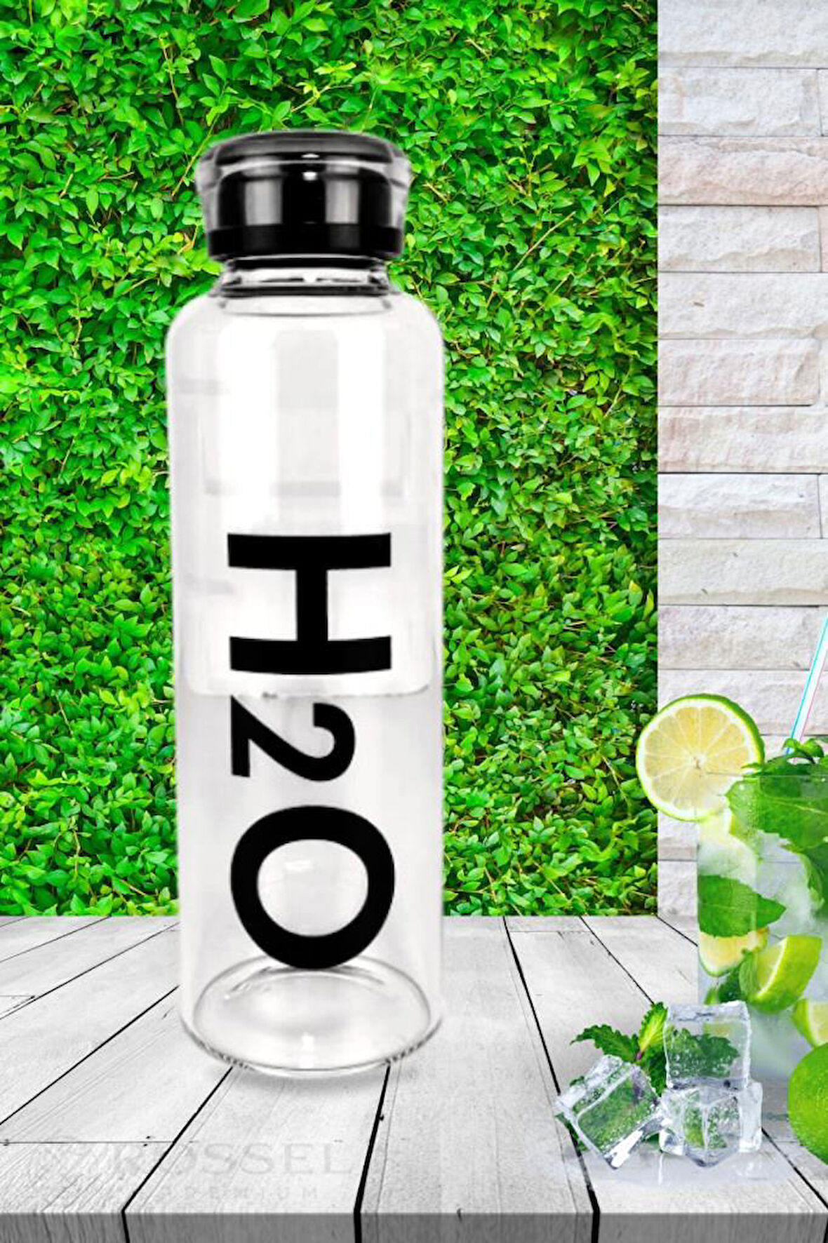 Rossel Premium Borosilikat Cam Matara 500 ml Siyah H2O81460