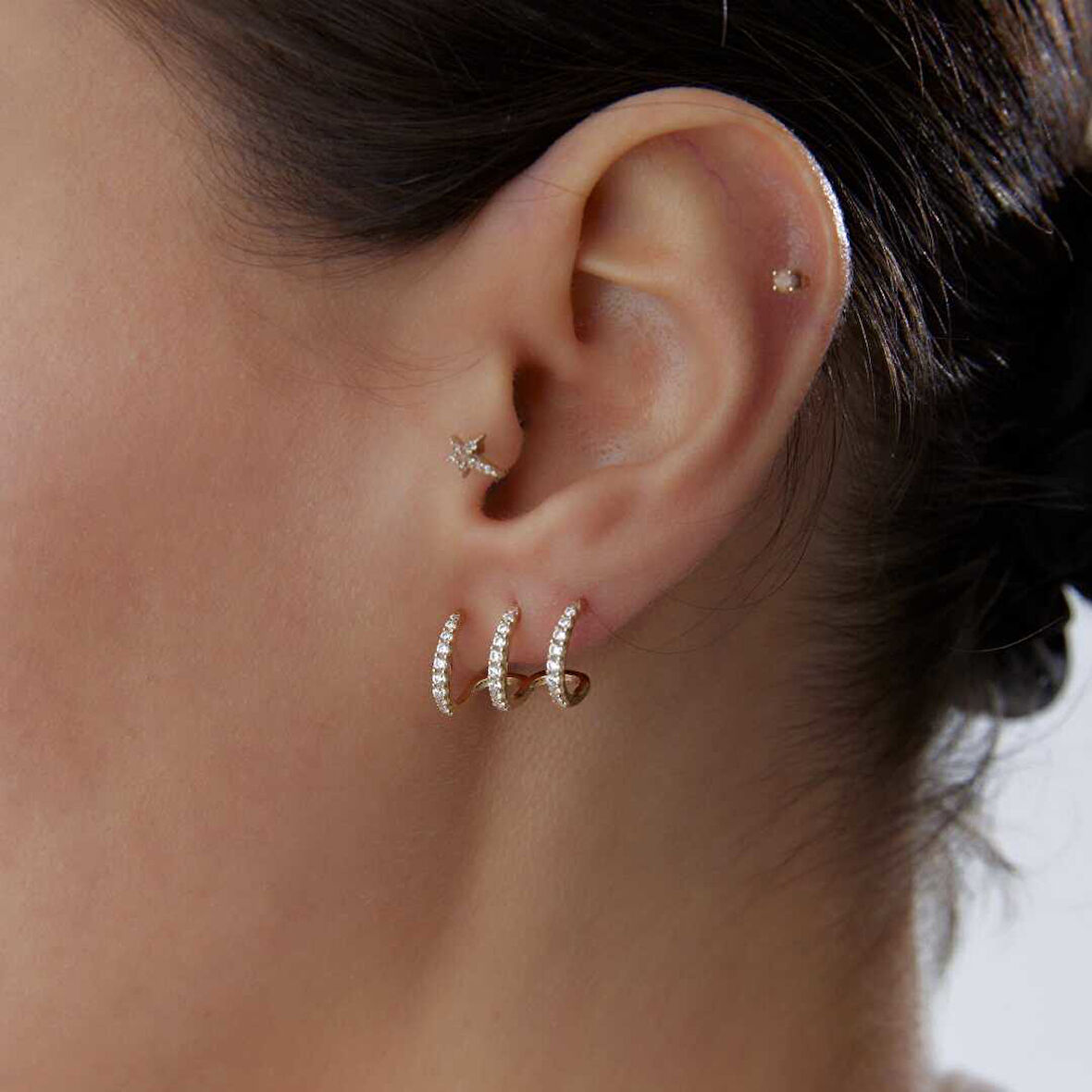 Taşlı Harrow Küpe