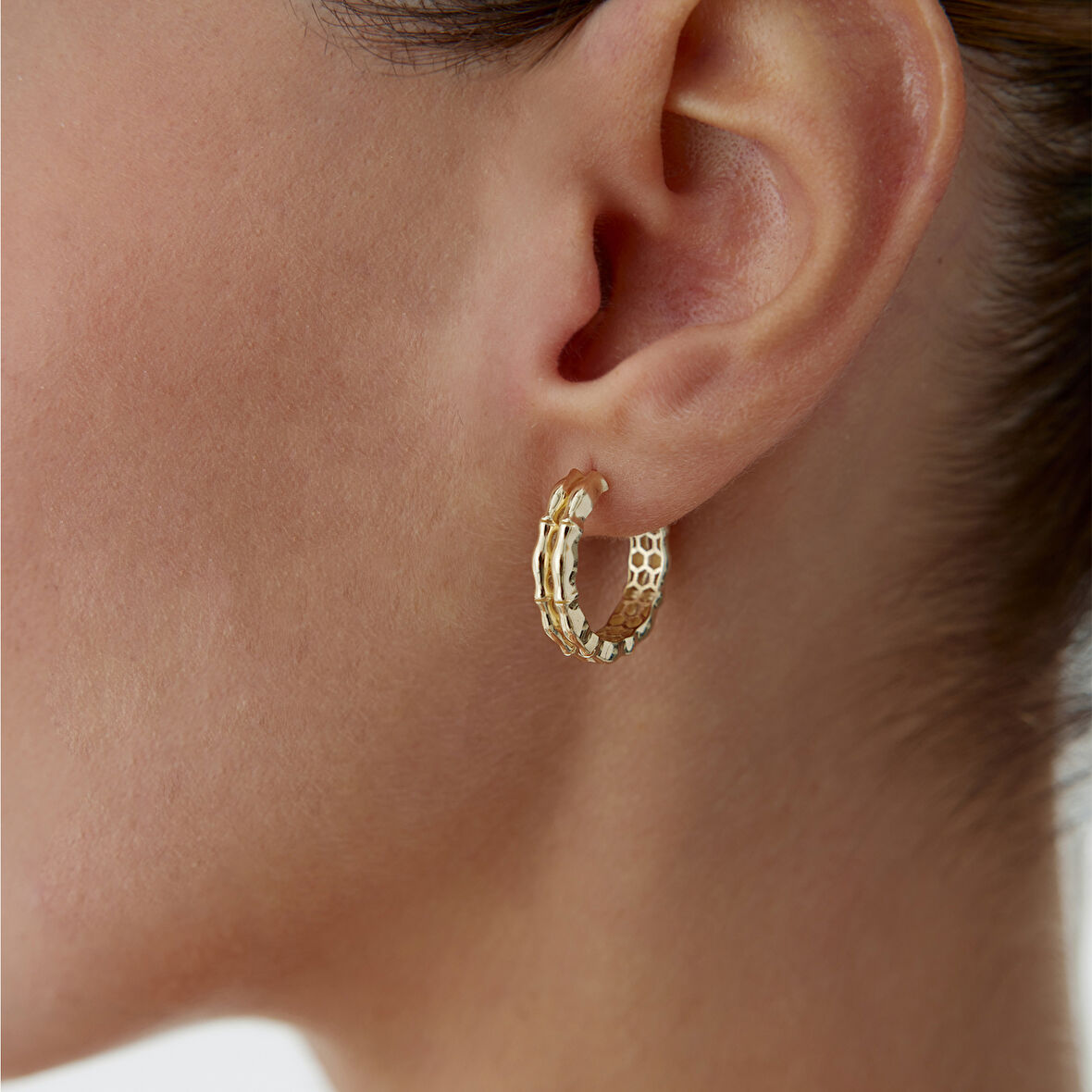 Çift Sıra Kemik Küpe