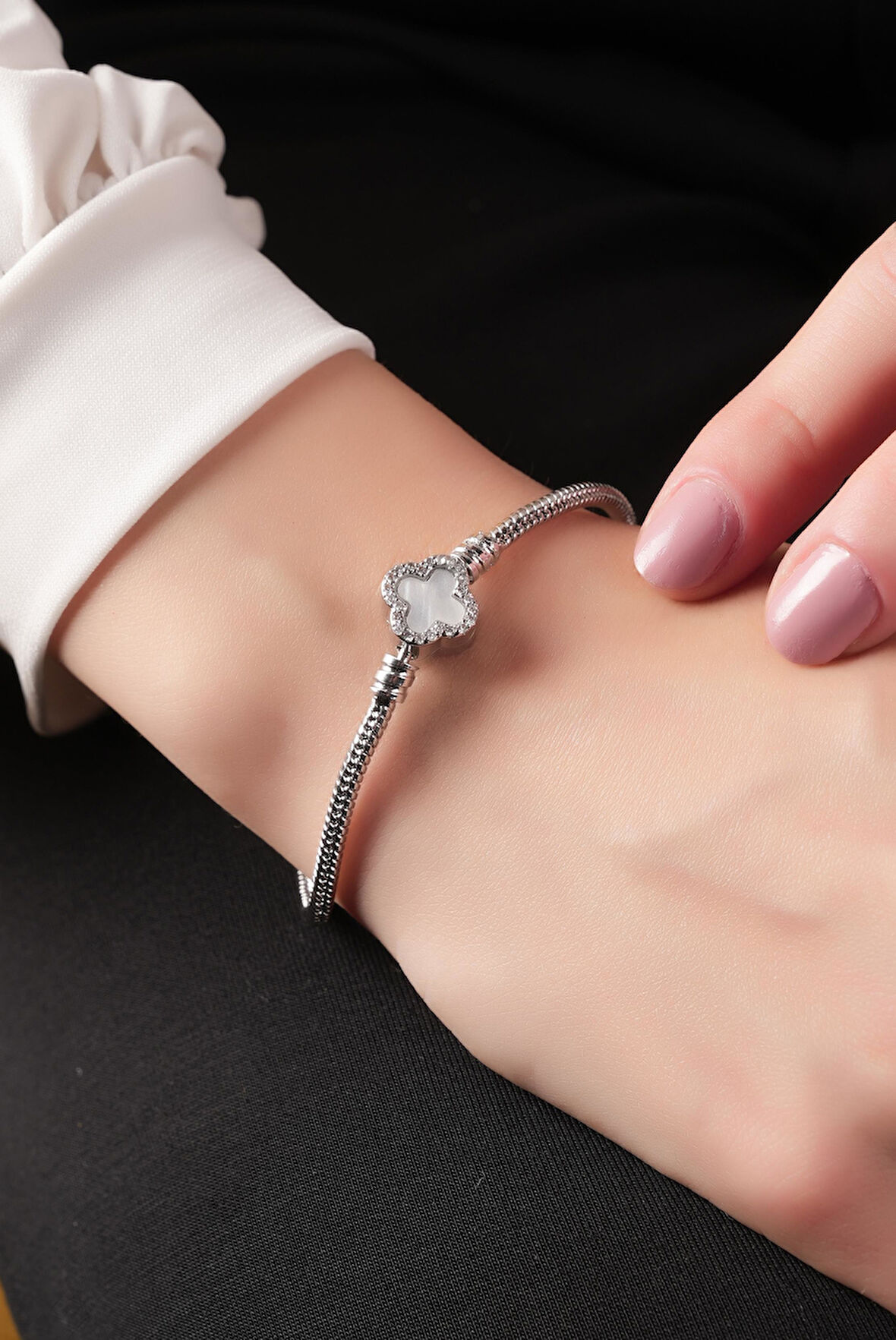 Premium Sedefli Yonca Bileklik 70848
