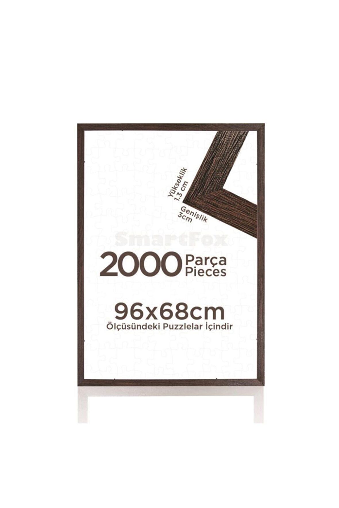 Puzzle Ve Yapboz Çerçevesi 2000 Parça Için 96cmx68cm Ebatında Kahverengi