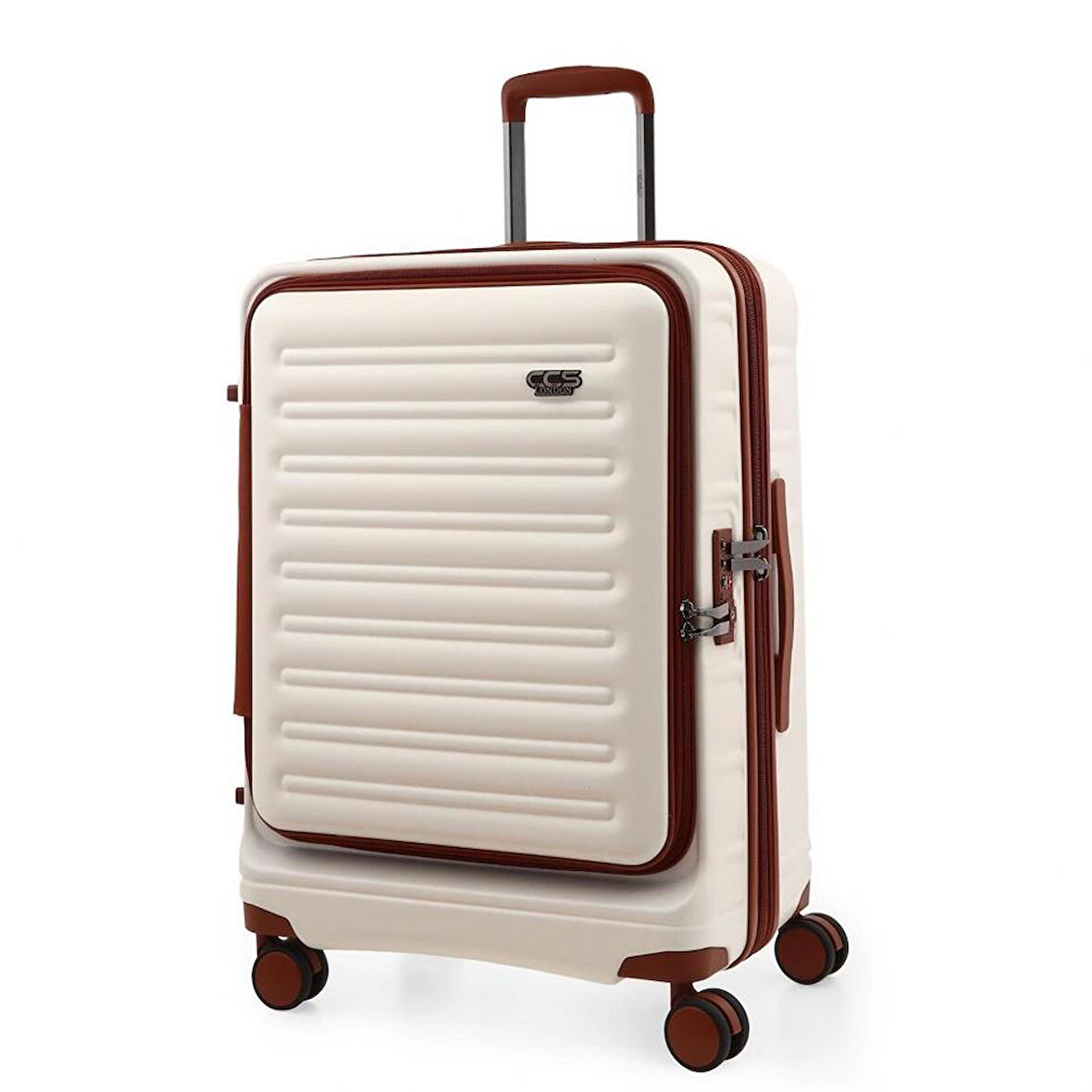 ÇÇS 5238 Lüx Orta Boy Valiz Beyaz