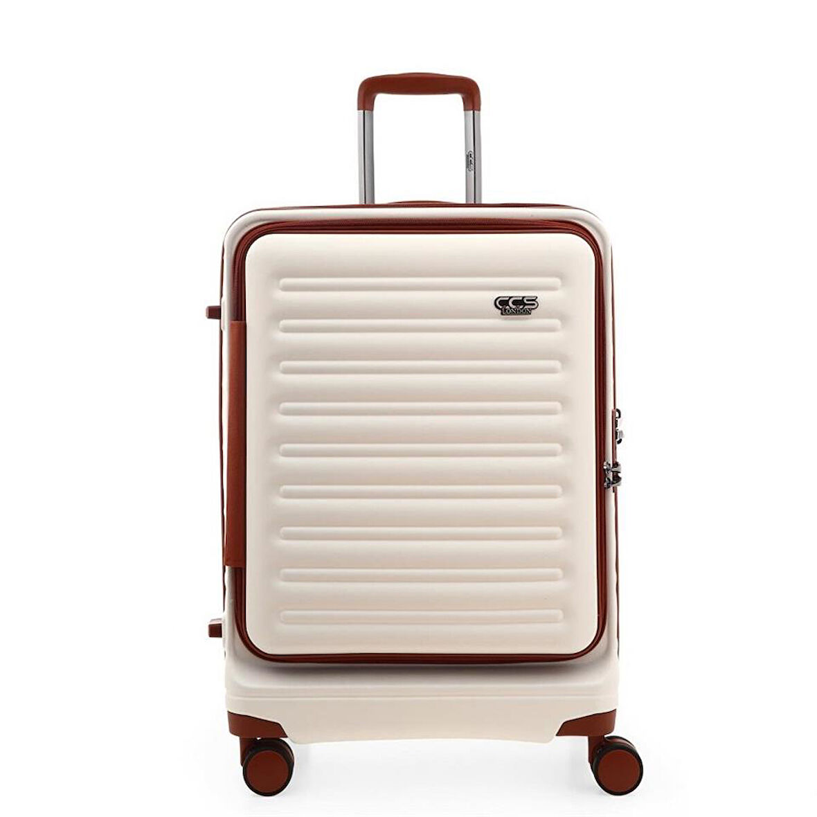 ÇÇS 5238 Lüx Kabin Boy Valiz Beyaz