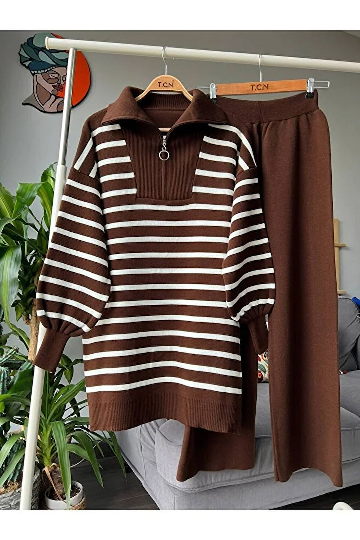 Fermuarlı Alt - Üst Triko Takım