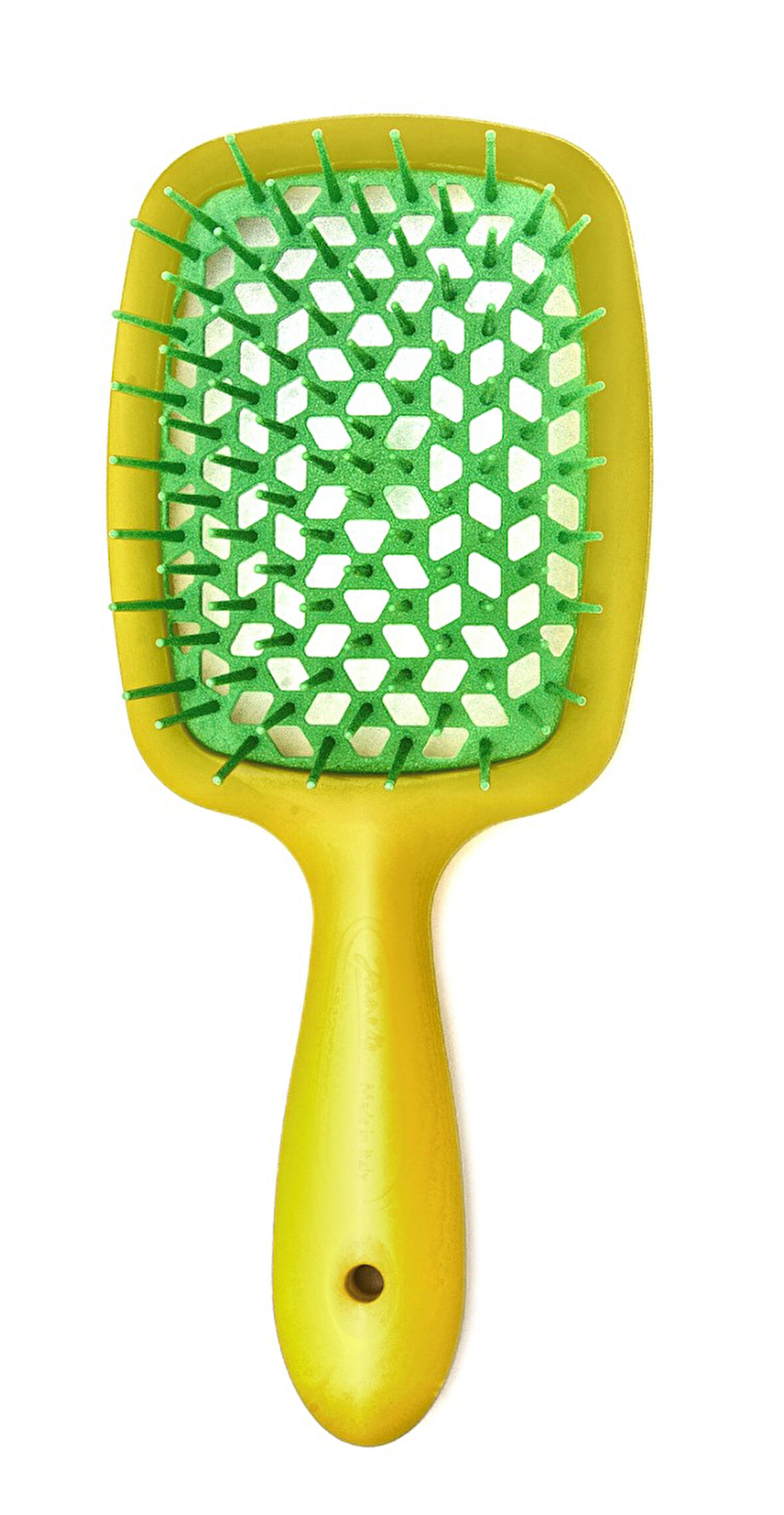 Janeke Superbrush Sarı Yeşil Saç Fırçası