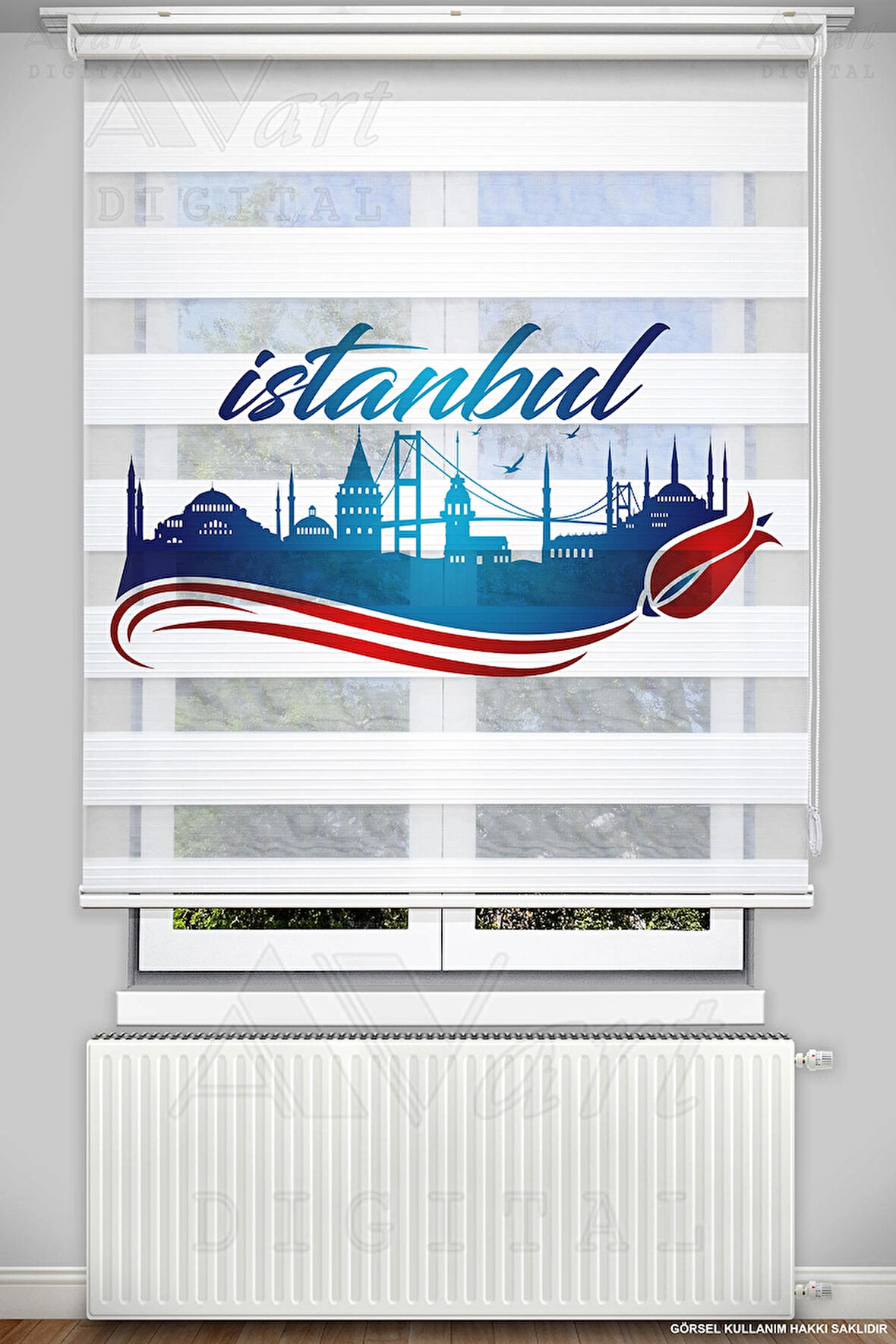 İstanbul Baskılı Zebra Stor Perde - Dijital Baskılı Zebra Perde