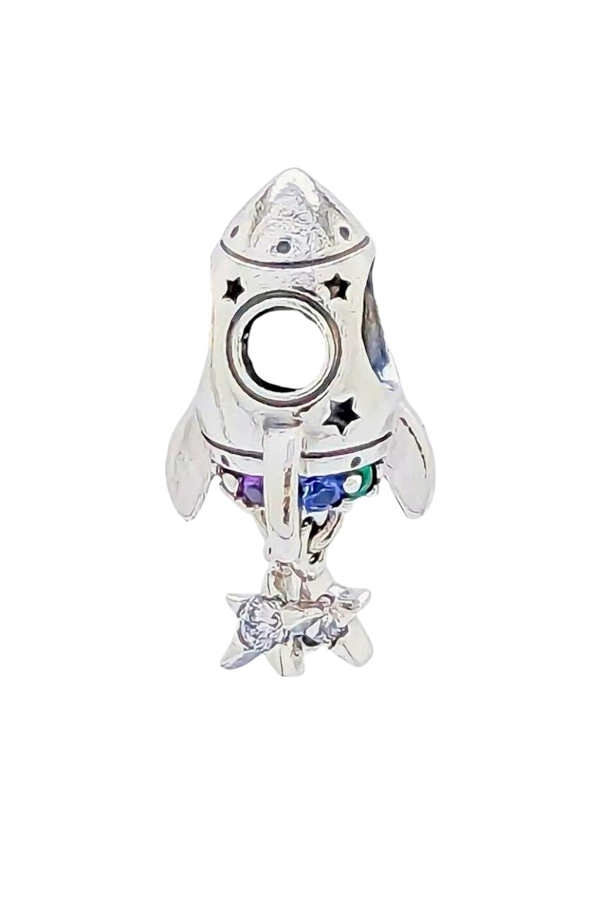 Uzay Roket Charm | 925 Ayar Gümüş
