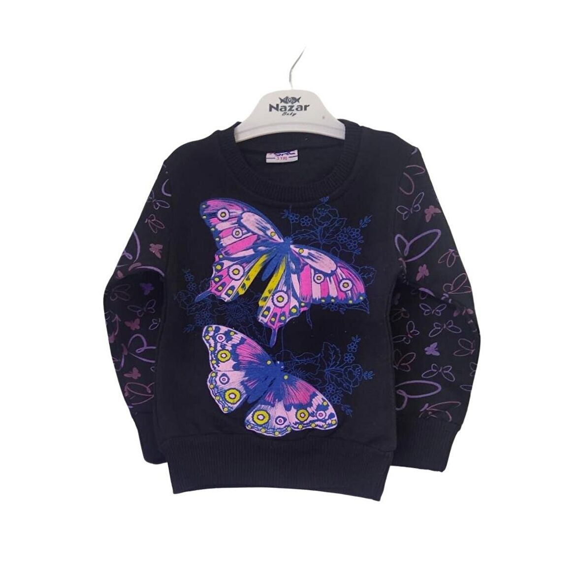 SRC KELEBEK DESENLİ KIZ ÇOCUK SWEAT