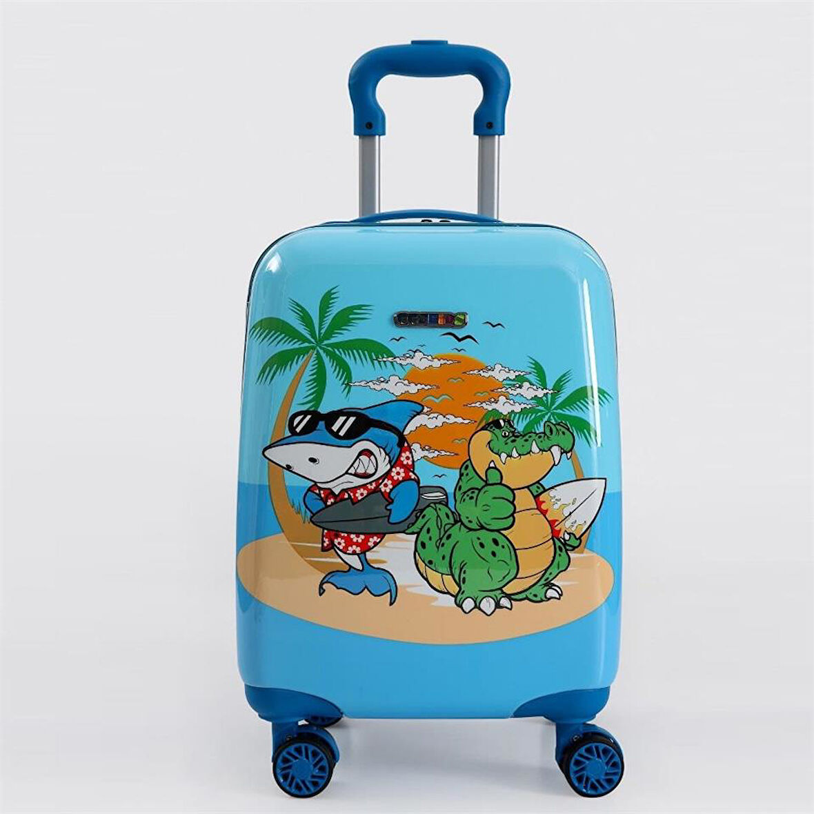 ÇÇS 5257 Çocuk Valizi Su Altı Figürlü