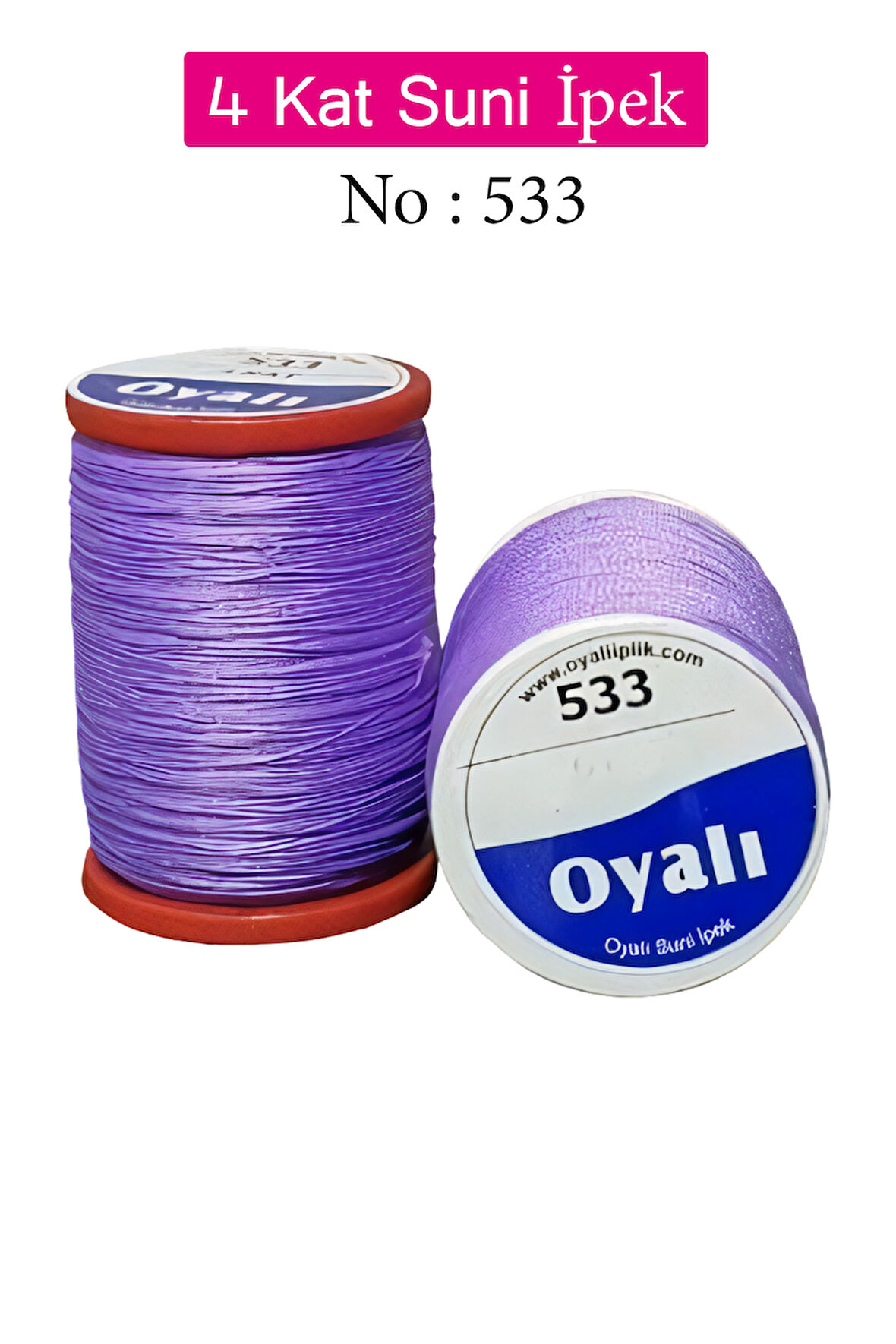 Oyalı 4 Kat Suni İpek İplik İğne Oyası Boncuk İpi Tığ Oyası No:533