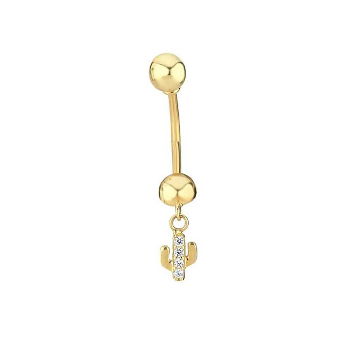 Taşlı Kaktüs Göbek Piercing