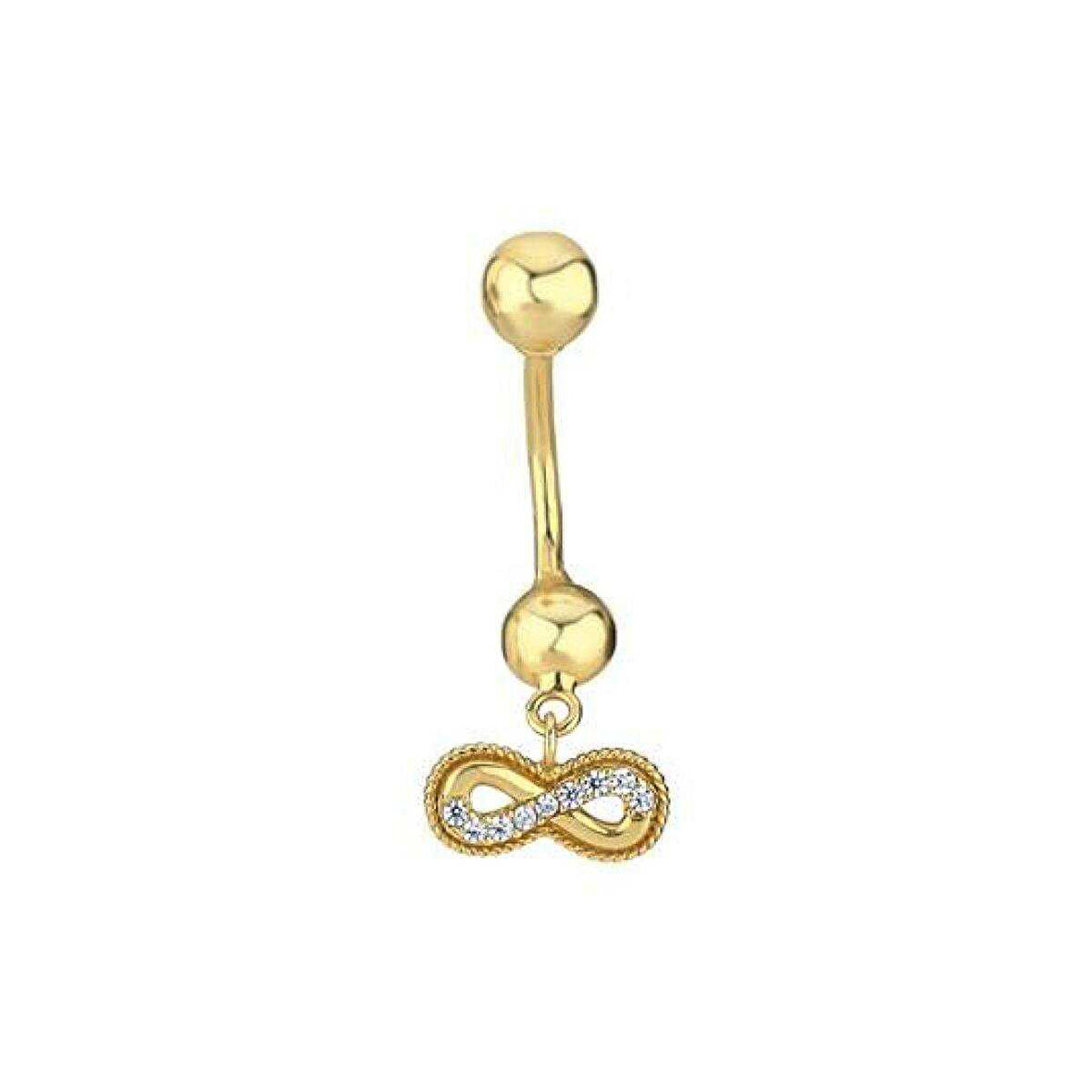 Taşlı Sonsuzluk Göbek Piercing