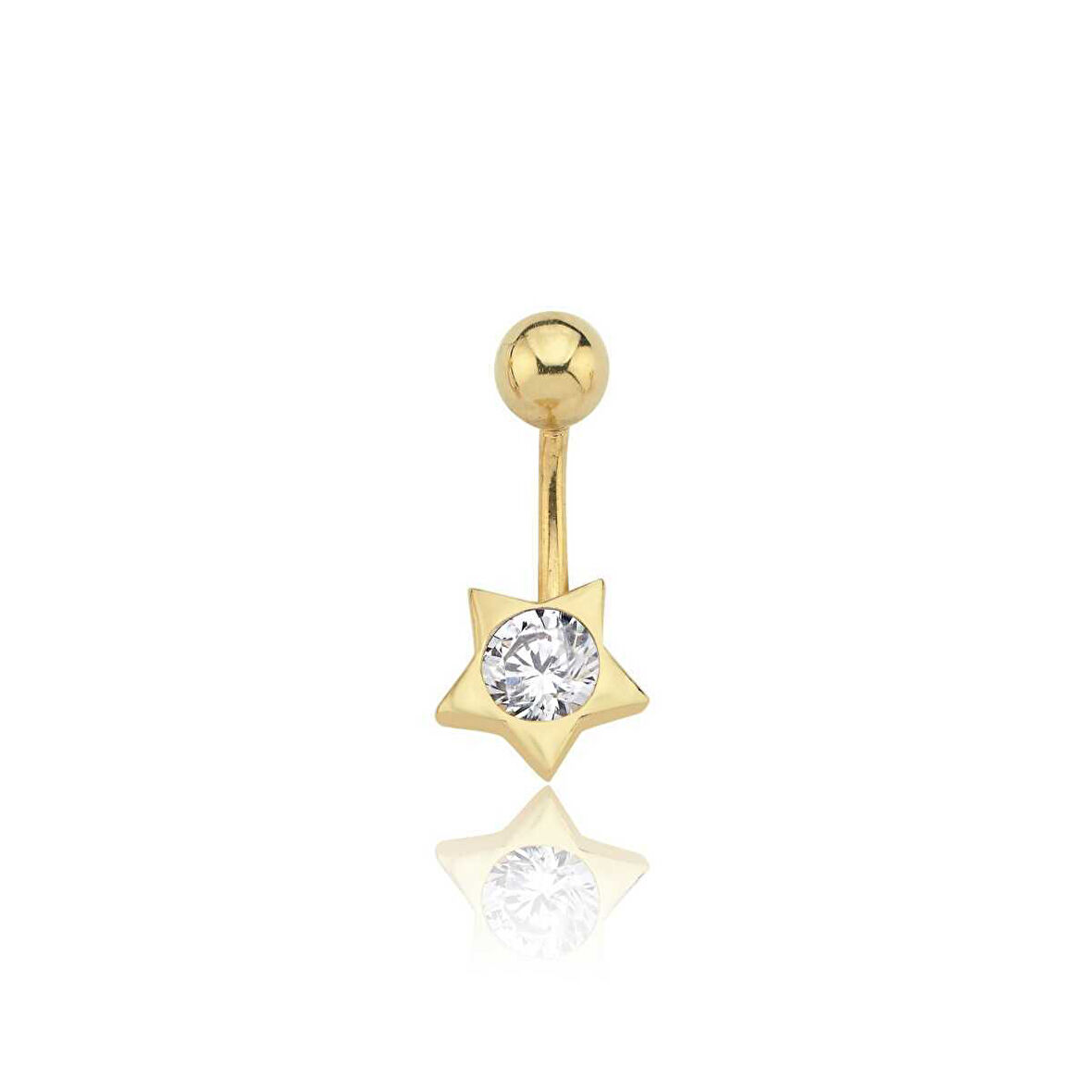 Taşlı Yıldız Göbek Piercing