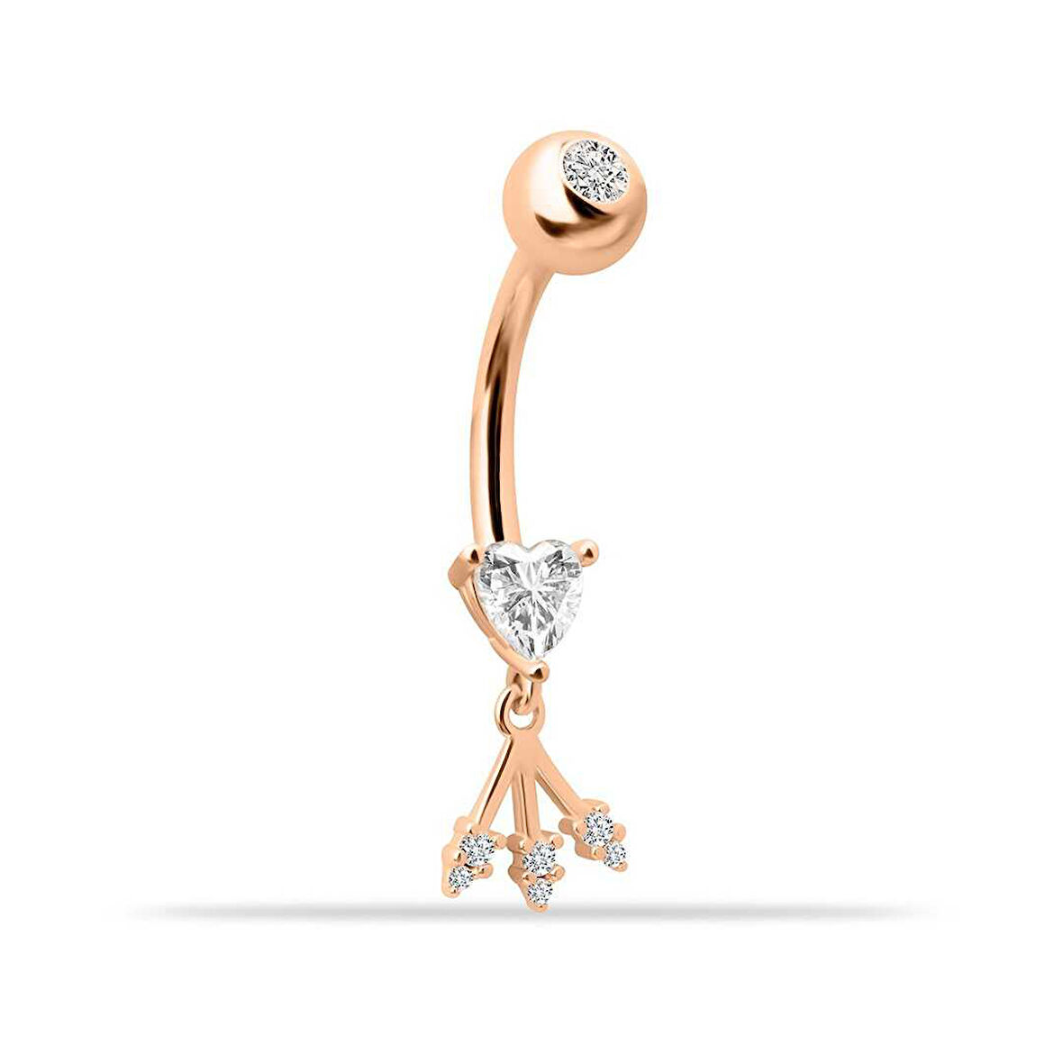 Taşlı Yıldız Sallantılı Göbek Piercing