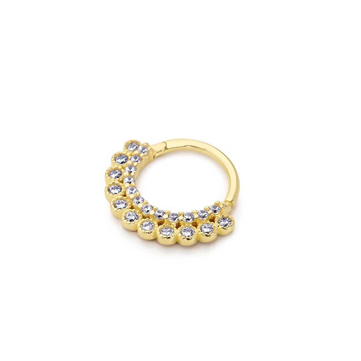 Çift Sıra Taşlı Helix Piercing