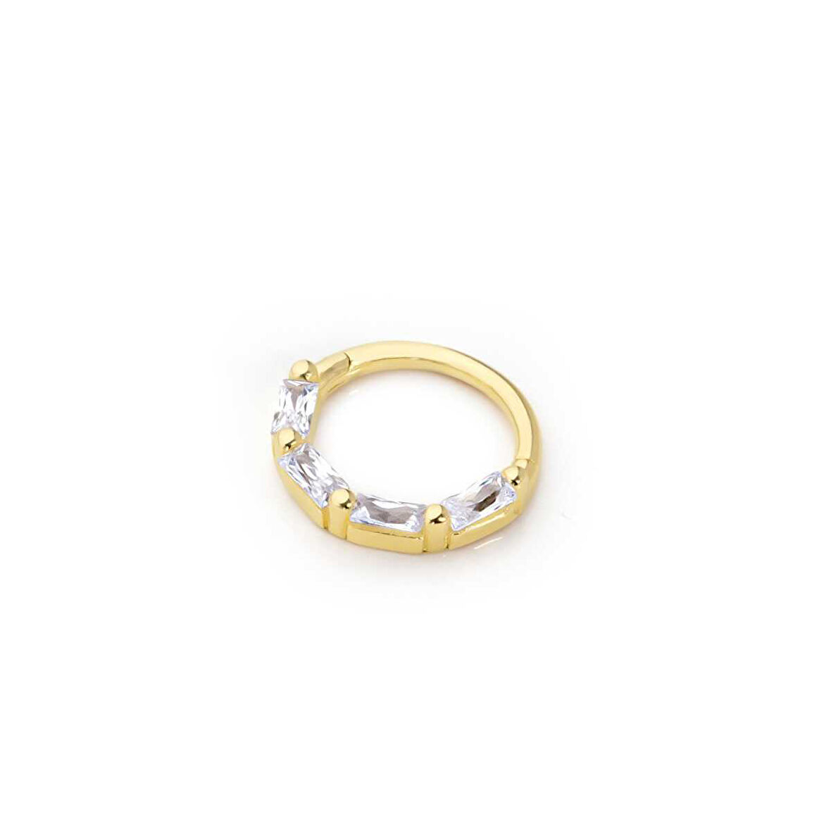 Beyaz Dört Baget Helix Piercing