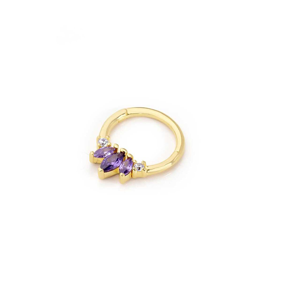 Mor Markizli Helix Piercing