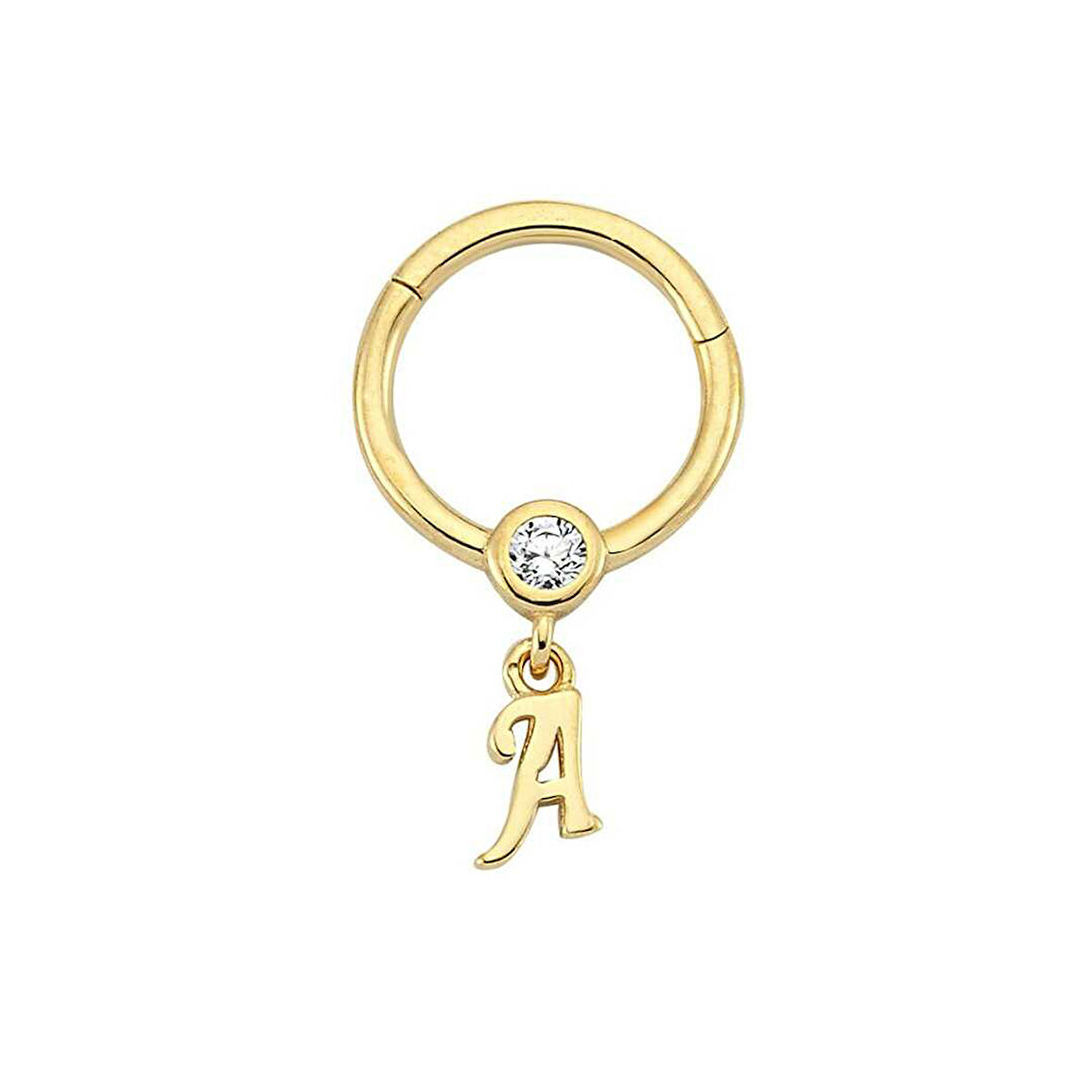 Taşlı A Harfi Sallantılı Helix Piercing