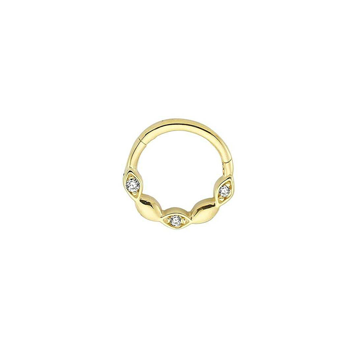 Üç Taş Motifli Helix Piercing