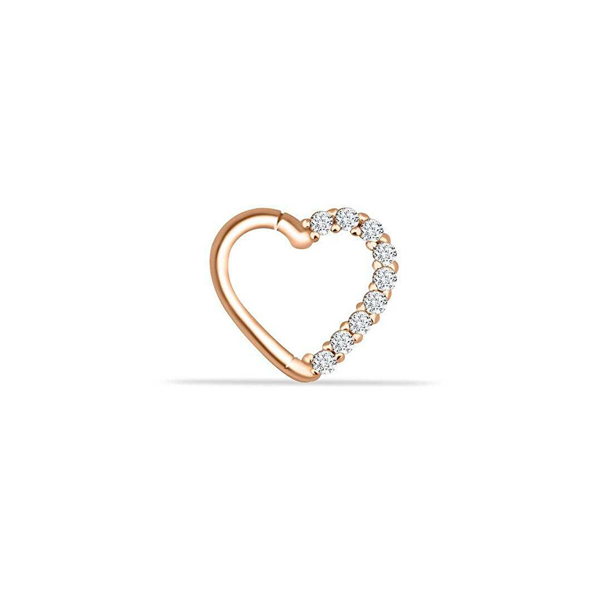 Taşlı Kalp Helix Piercing