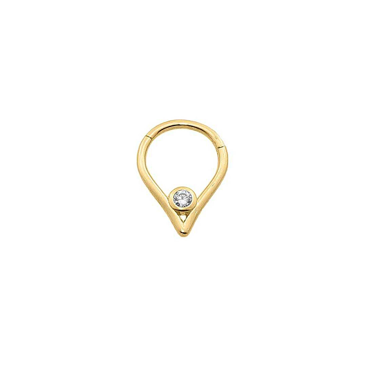 Taşlı Damla Helix Piercing