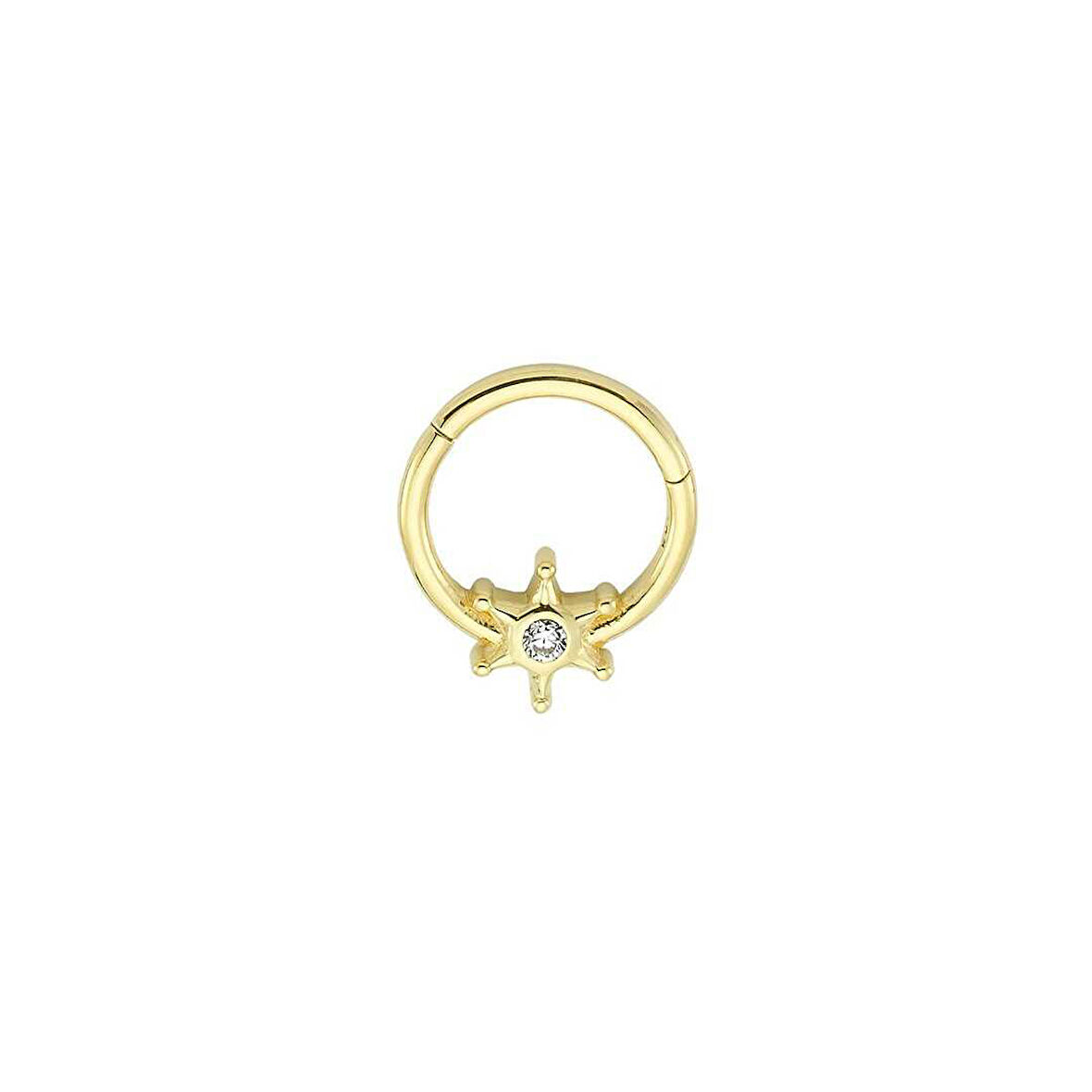 Tektaş Köşeli Yıldız Helix Piercing