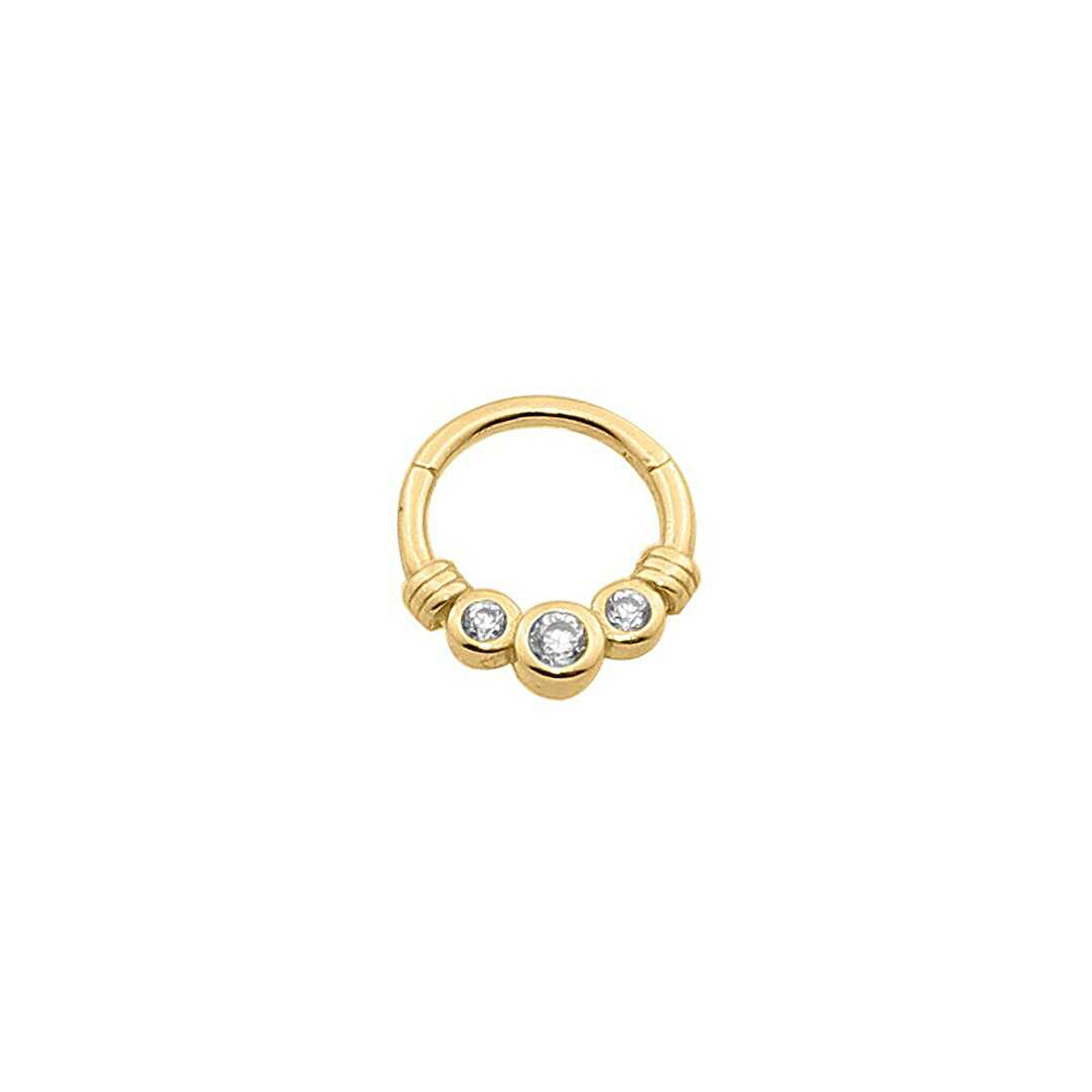 Üç Taş Motifli Helix Piercing