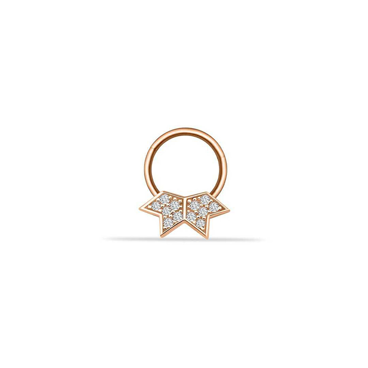 Taşlı Star Helix Piercing