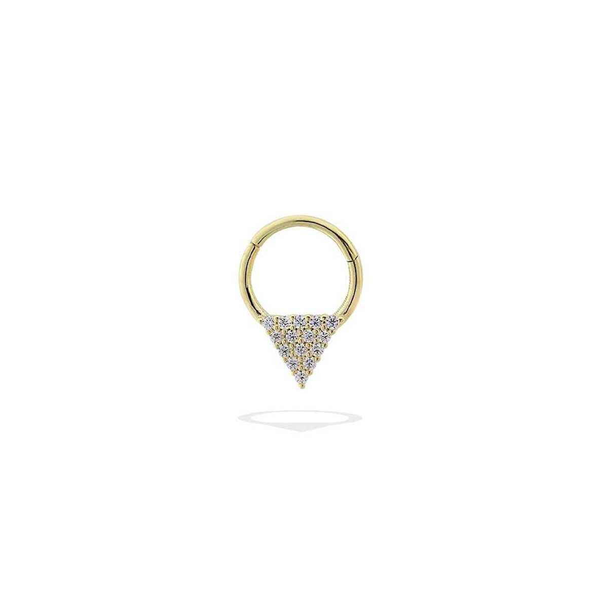 Taşlı Üçgen Motifli Helix Piercing