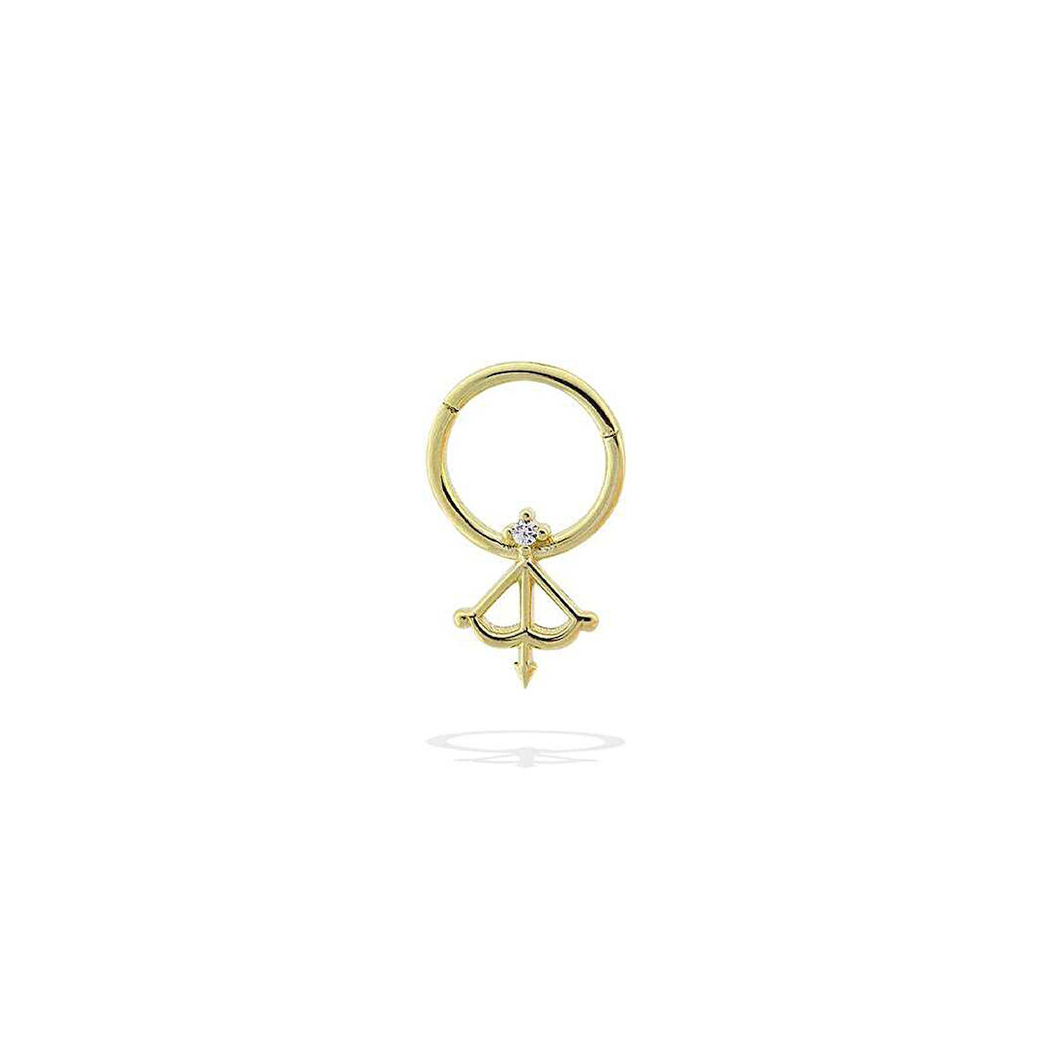 Taşlı Yay Motifli Helix Piercing