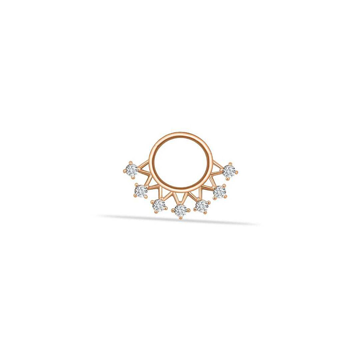 Yedi Taşlı Taç Helix Piercing