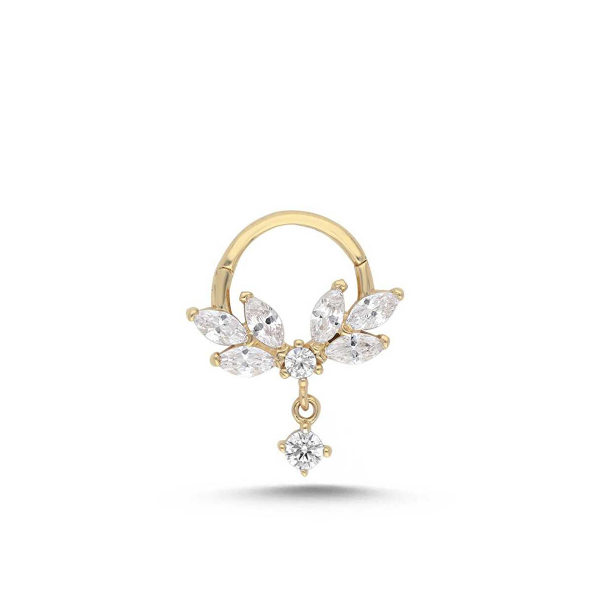 Markiz Taşlı Sallantılı Helix Piercing