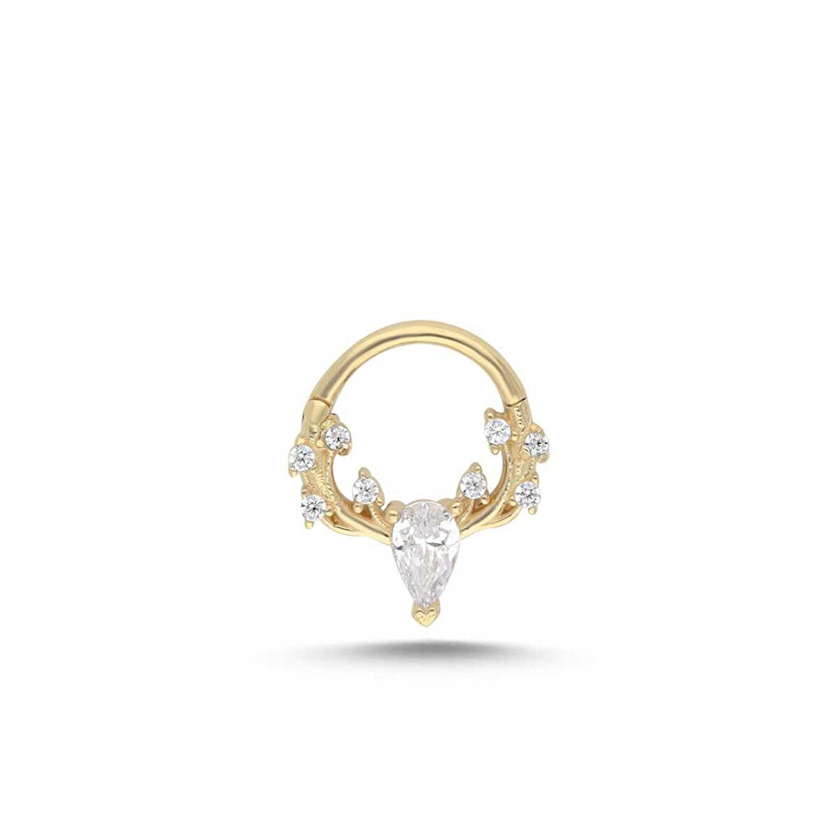 Deer Taşlı Helix Piercing