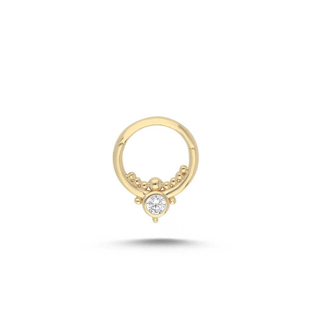 Tektaş Topçuklu Helix Piercing