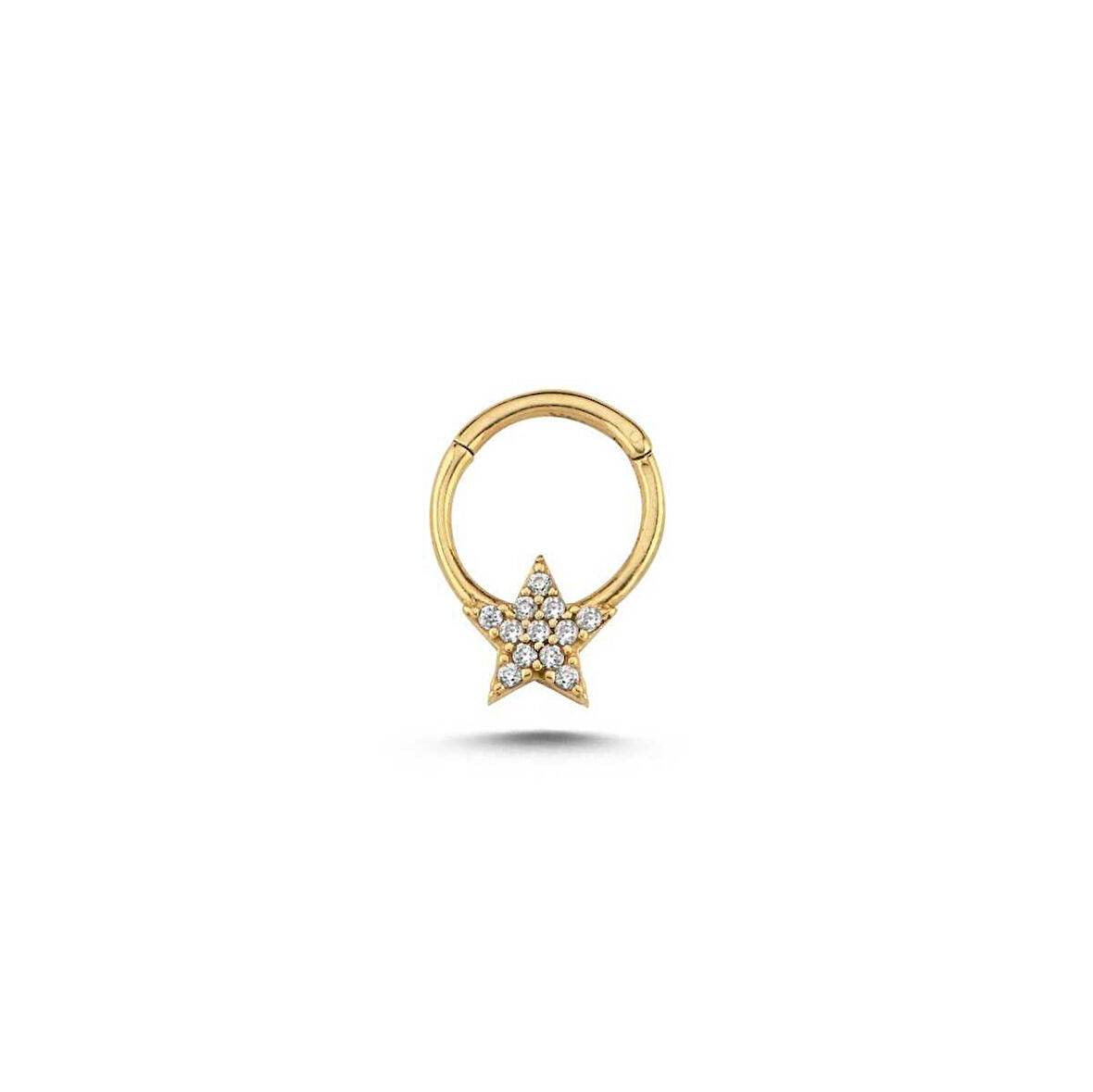 Star Taşlı Helix Piercing