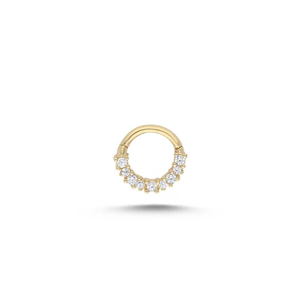 6.0 mm Büyük Küçük Beyaz Taşlı Helix Piercing