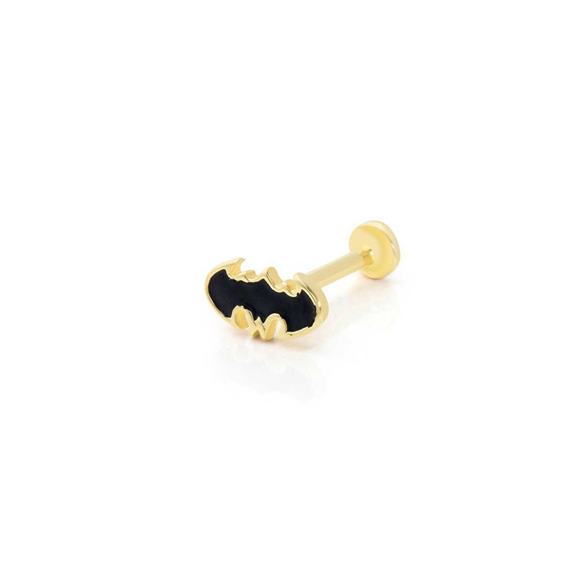 Siyah Mineli Batman Tragus Piercing