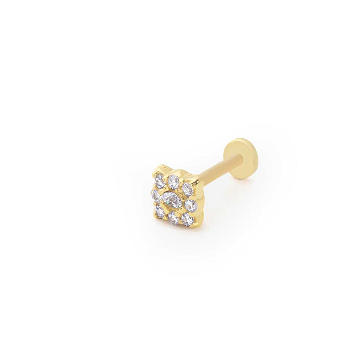 Kare Model Taşlı Tragus Piercing