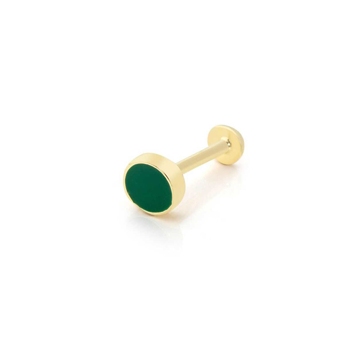Yuvarlak Model Yeşil Mine Tragus Piercing