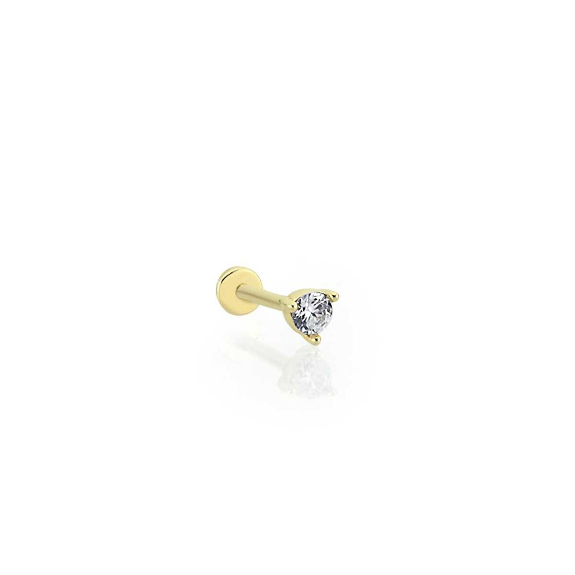 Medium Üç Tırnaklı Tektaş  Tragus Piercing