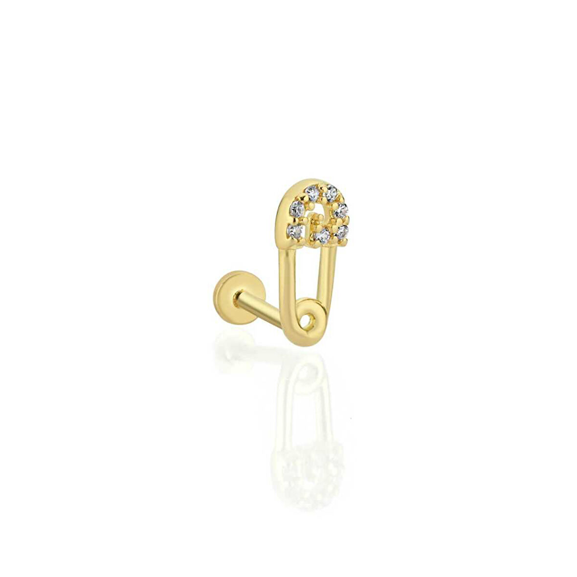 Çengelli İğne Model Taşlı Tragus Piercing