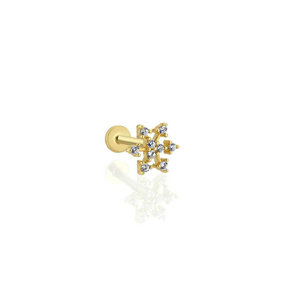 Kar Tanesi Model Taşlı Tragus Piercing