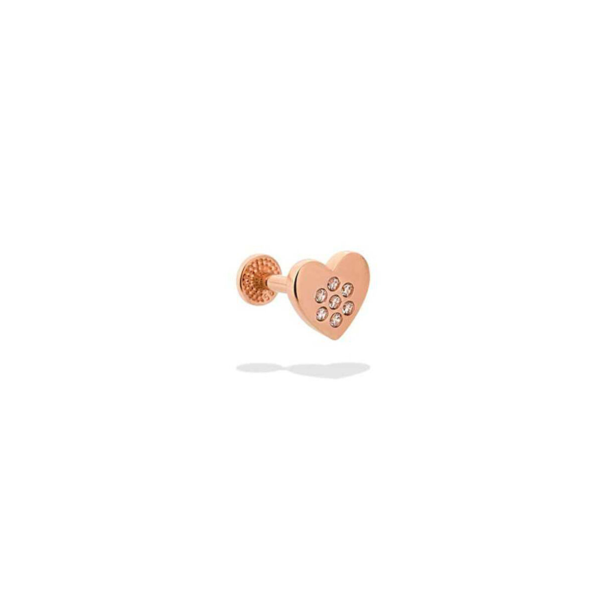 Yedi Taşlı Kalp Tragus Piercing