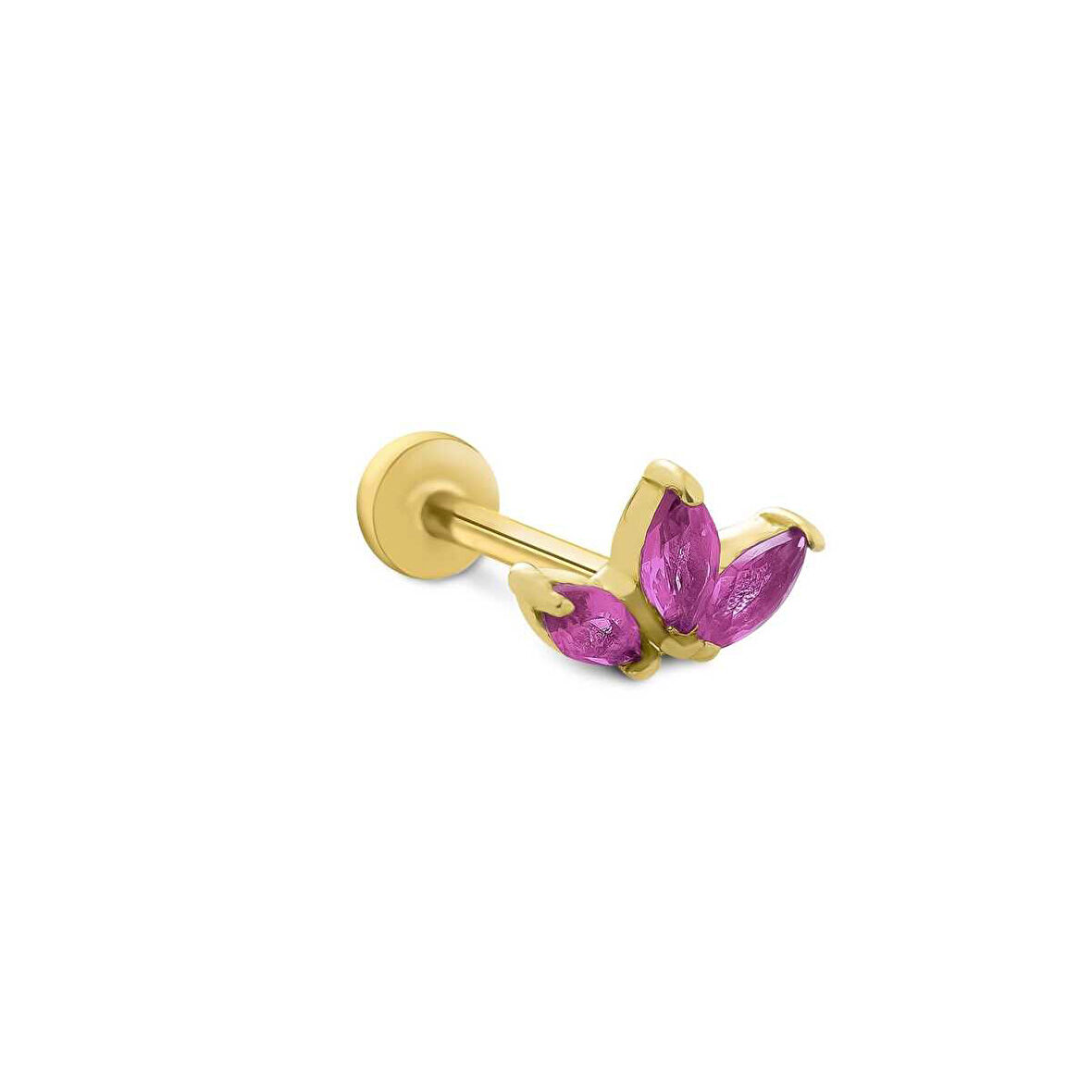 Pink Lotus Tragus Piercing