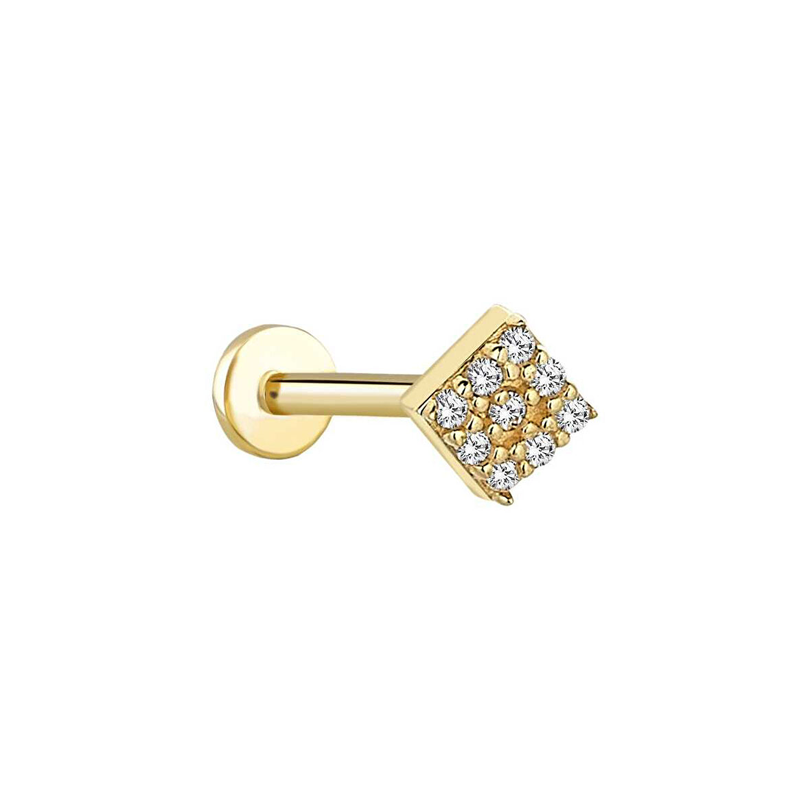 Kare Taşlı Tragus Piercing